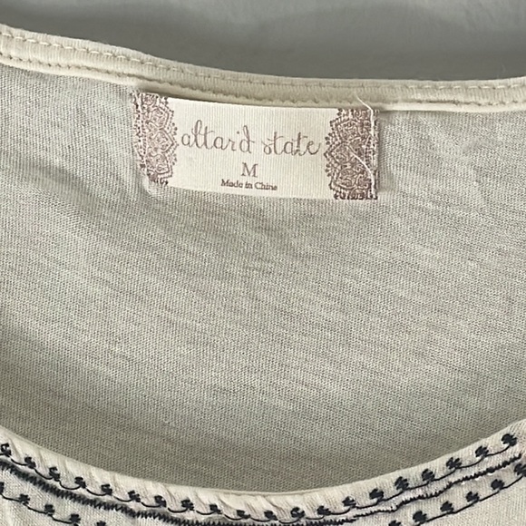 ALTAR’D STATE BOHO CREAM EMBROIDERED TANK - Picture 4 of 5